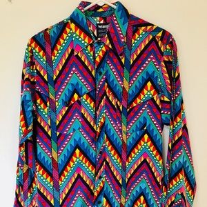 Vintage Wrangler Aztec Western Shirt